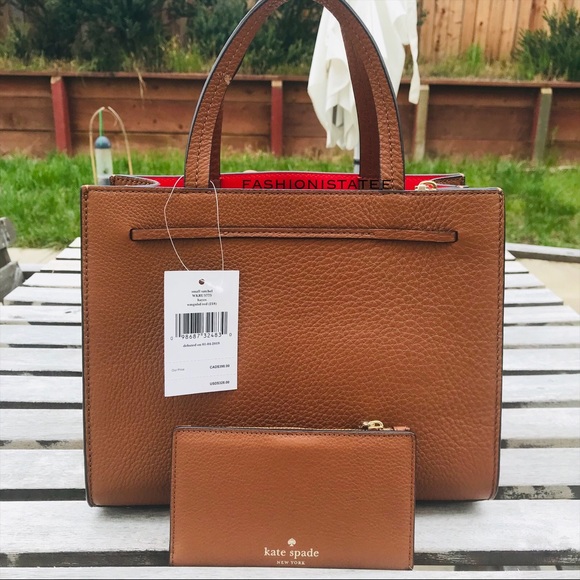 NWT kate spade hayes Satchel ginger wallet set bag - Picture 3 of 8